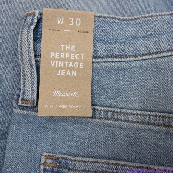 NEW Madewell The Perfect Vintage Jean in Coffey Wash: Worn-In Edition, 30 - Picture 12 of 16